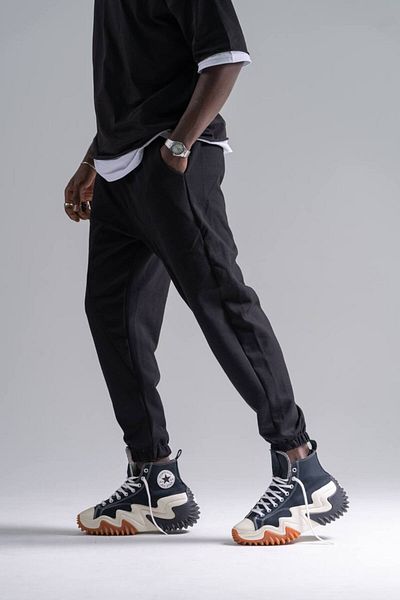 Superbluemexico Pantaloni de trening Jogger pentru bărbați, cu tăietură largi, cu picior elastic