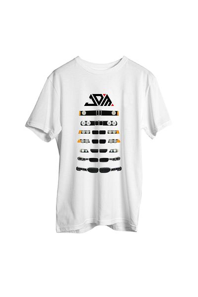 JDM Μπλουζάκι White Trend 2025 Drift Pattern Oversize T-shirt