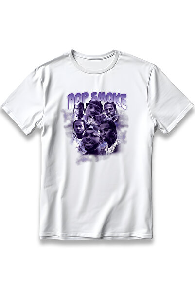 EZG Business Μπλουζάκι Unisex Oversize 100% βαμβακερό Pop Smoke T-shirt με στ...