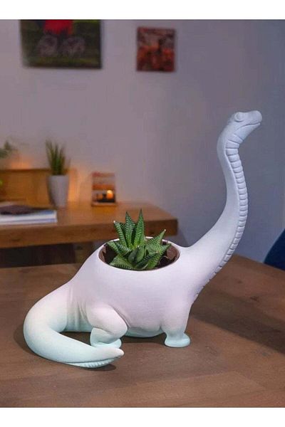 3D Brothers Herbivore Planter - Unique Dinosaur-Themed Plant Pot