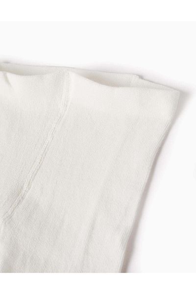 Ziddy Textured Tights for Girls, White