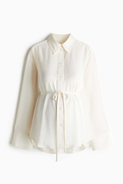 H&M قميص MAMA قبل وبعد ربط الحزام