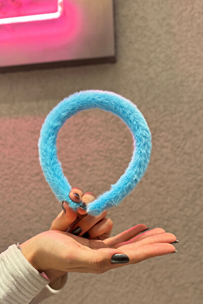 PREGIO Peluş Tekli Mavi Yumuşak Kumaşlı Taç