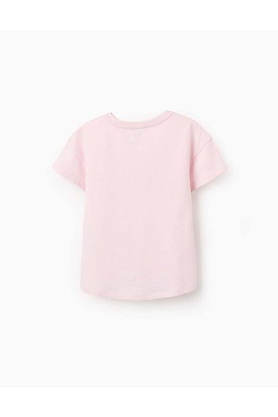 Ziddy Cotton T-shirt for Girls 'Nazare, Love, Longing', Pink