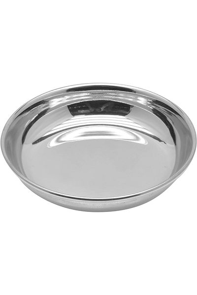 RAJ طبق جانبي من الفولاذ المقاوم للصدأ، فضي، 10 سم، RHP005، طبق أرز، حلوى، تقديم، وسلطة