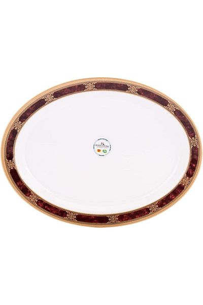 AKDC M/Mine Oval Plate L(24cm) xW(33cm) xH(3cm) White