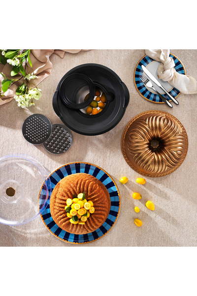 Schafer Cakehaus Kek Kalıbı+Hazırlık Seti 6 Parça-Bronz