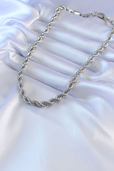 Clariss 316l الصلب الفضة اللون اوجير نموذج 45 سم قلادة المرأة