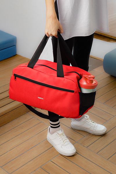 Bambus Home Two Compartment Hand and Shoulder Carry Daily Travel Gym Fitness and Sports Bag