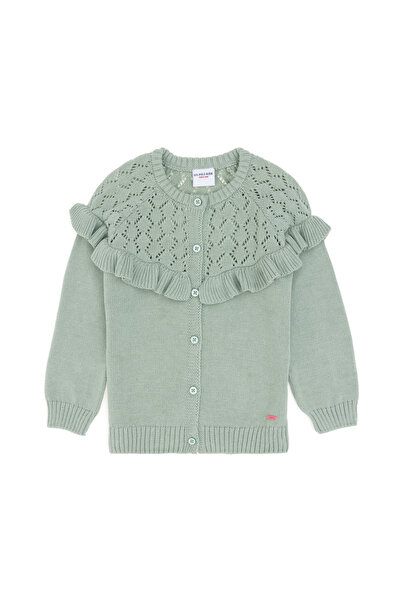 U.S. Polo Assn. Girl's Water Green Knitwear Cardigan 50297168 -Vr048