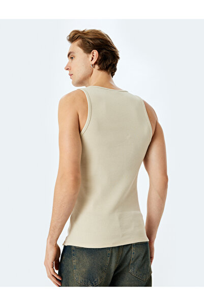 Koton Crew Neck Slim Fit Sleeveless Ribbed Basic Undershirt