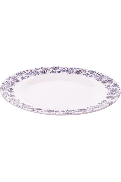 AKDC M/Mine Dinner Plate L(25cm) xW(25cm) xH(2cm) White And Blue