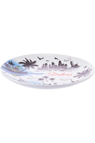 AKDC Dubai Souvenir Plate 15Cm X 15Cm X 1Cm White