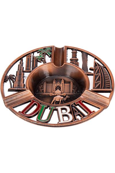 AKDC Dubai Souvenir Plate 11Cm X 11Cm X 1Cm White