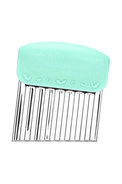 Fissman مفرمة خضار مجعدة ومموجة من الفولاذ المقاوم للصدأ، أخضر/فضي، 7.5×8.5×1...