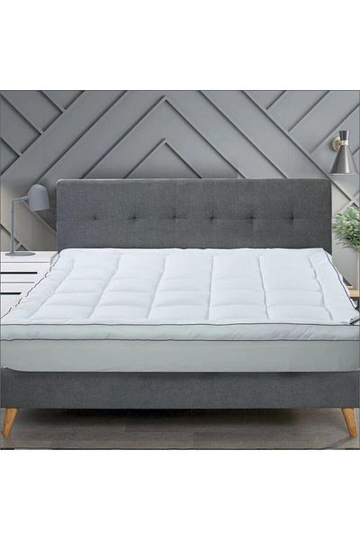 Donetella 120x200 14 Cms Microfiber Hotel Mattress Topper-1500gsm, Single Size -fitted Style