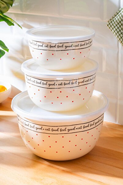 ACAR Feel Good Enamel 3-Piece Storage and Mixing Container