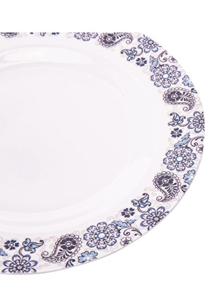 AKDC M/Mine Dessert Plate L(20cm) xW(20cm) xH(2cm) White And Blue