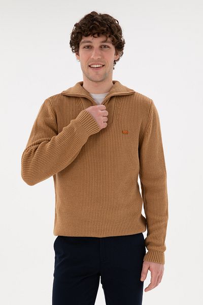 U.S. Polo Assn. Men's Camel Sweater 50297047 -Vr015