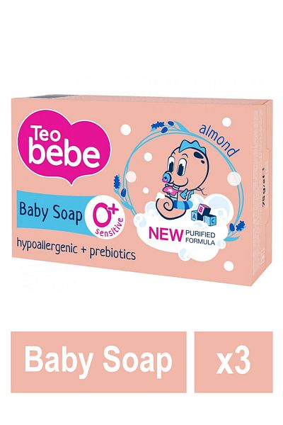 Teo BEBE BABY SOAP almond, 75gr x 3