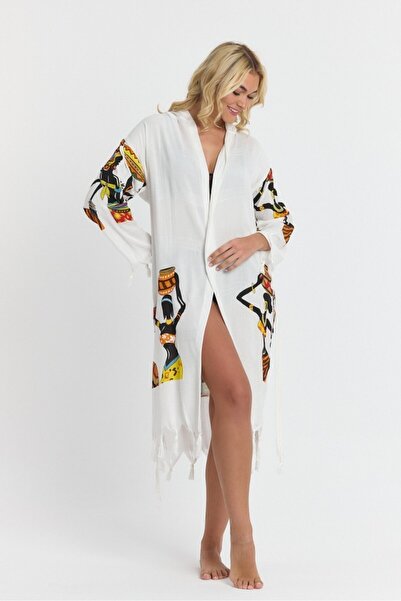 Mulberry Kiana Bambu - Women's Bathrobe and Beach Dress Patterned