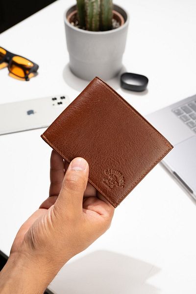 Newish Polo Ανδρικό Γνήσιο Δερμάτινο Πορτοφόλι και Θήκη Κάρτας - Μαύρισμα