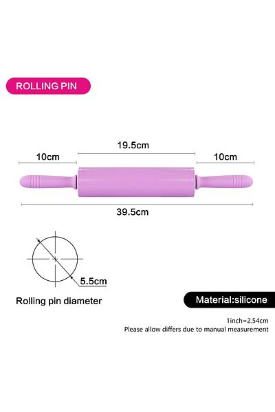 Fissman Rolling Pin 39cm Silicone Aquamarine