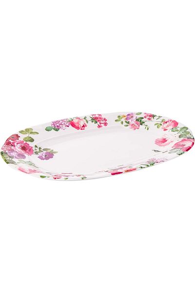 AKDC M/Mine Oval Plate L(26cm) xW(38cm) xH(3cm) White