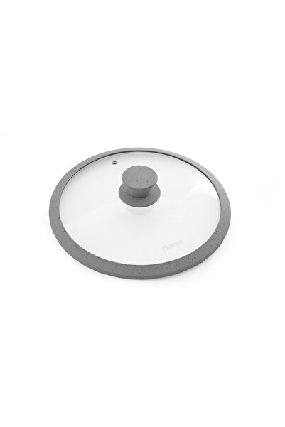 Fissman أغطية أركيد مقاس 24 سم مع حافة سيليكون رخامية رمادية (زجاج)