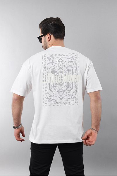 LTC Jeans Ανδρικό μπλουζάκι με στάμπα σε λευκό Oversize Fit