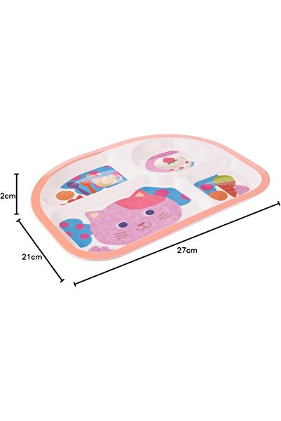 AKDC M/Mine Kids Plate L(21cm) xW(27cm) xH(2cm) White