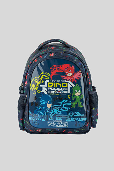 Pj Mask Rucsac de școală cu fermoar cu mai multe compartimente, imprimat pent...