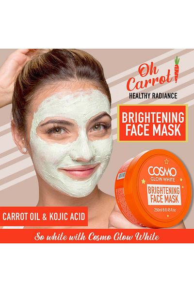 Cosmo Glow White Brightening Face Mask 250ml, Skin Care, for Men and Women