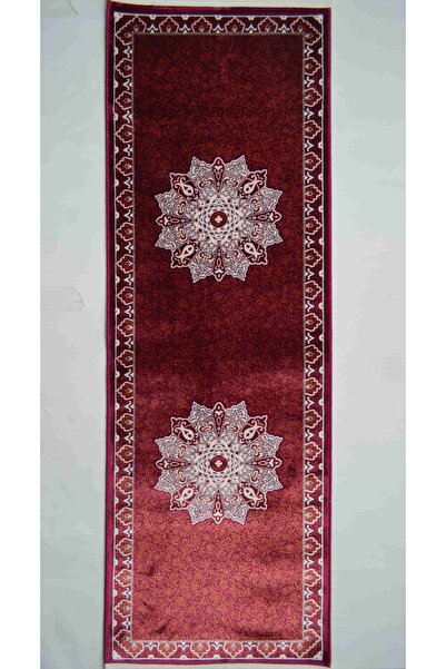 Quality Bambu İplikten Dokuma Parlak Tuşeli Bordo Renk Küçük Boy Yolluk (40x1...