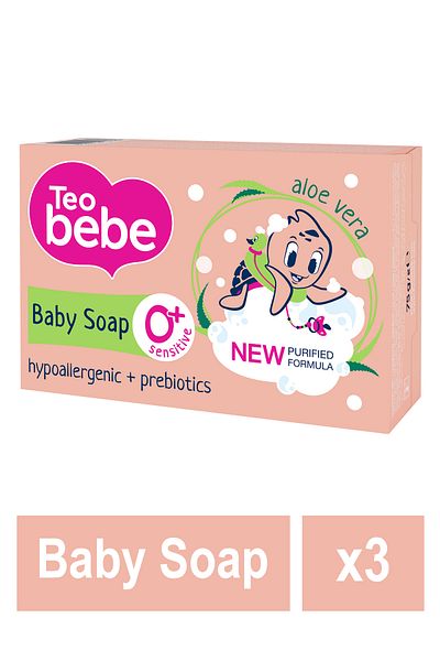 Teo BEBE  BABY SOAP Aloe 75gr x 3