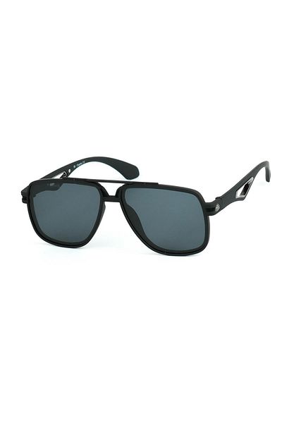 Di Caprio Men's Black Uv400 Protection Rectangular Model Sunglasses
