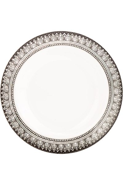 AKDC Srv Antic Rim Soup Plate L(23cm) xW(23cm) xH(3cm) White