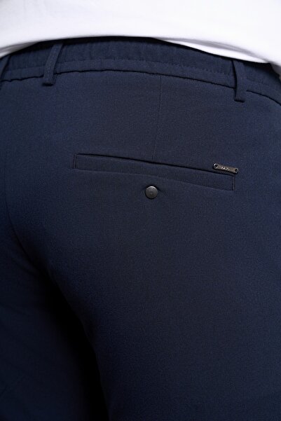 Morven Men's Navy Blue Slim Fit Jogger Pants