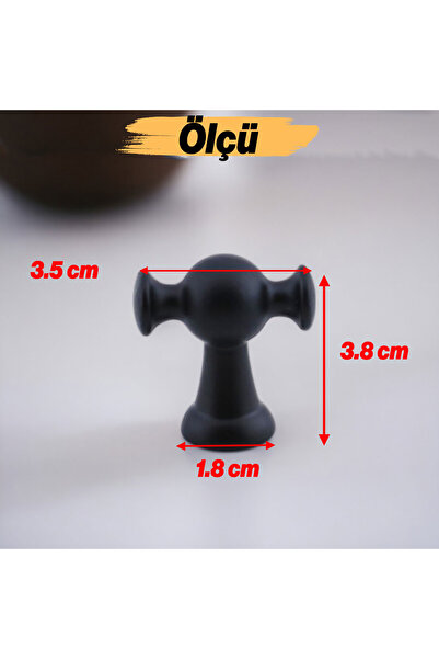 Badem10 Magnolia Μαύρη μεταλλική λαβή με κουμπί μονή βίδα λαβή Έπιπλα κουζίνας Συρτάρι Ντουλάπα Ντουλάπα