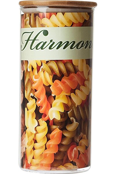 Harmony ZH18144B GLASS JAR WITH BAMBOO LID 1400ML. SIZE:10X23CM