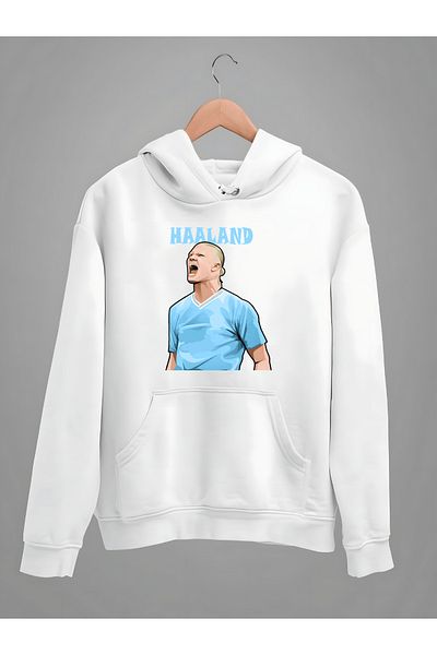 ESTİLİVO Haaland 2 Football Men's Sweatshirt Unisex Regular Clothing Oversize Sweat Hooded Hoodie