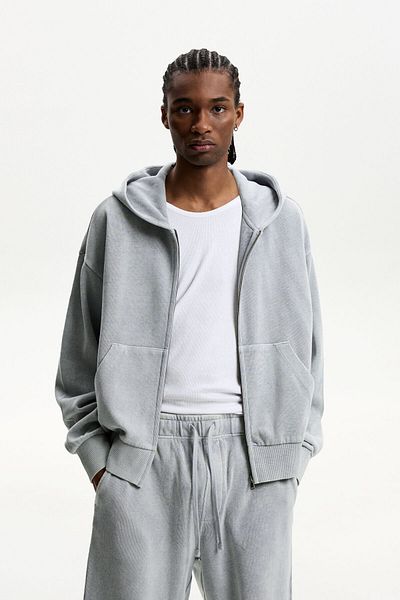 Bershka Cropped sweatshirt with zip