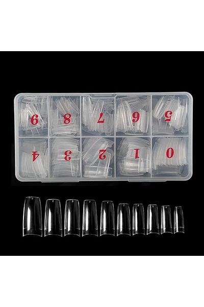 COOYA Half Cover False Nails Tips, 500pcs Acrylic Nail Tips, French Style Manicure for DIY and Salons