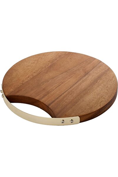 Billi لوح تقطيع دائري من خشب الأكاسيا، بتصميم عصري، مثالي لأدوات المطبخ وإعداد الطعام