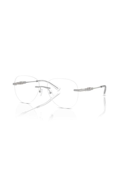 Michael Kors Woman Round Eyeglasses- Mk 3077 - Lense Size:56mm - Shiny Silver