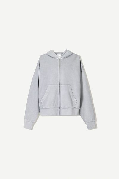 Bershka Cropped sweatshirt with zip