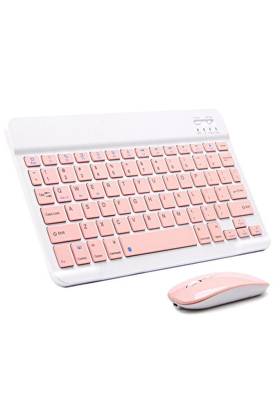 m.tk moveteck Üniversal Tablet Telefon iPad Cihazlara Uyumlu Kablosuz Taşınabilir Bluetooth Klavye ve Mause Seti