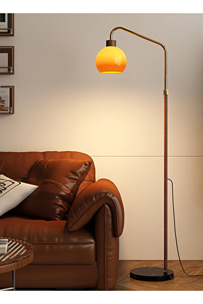 sharpdo مصباح أرضي لغرفة المعيشة على الطراز الفرنسي بتصميم ريترو، لمبة إضاءة متغيرة بثلاثة ألوان، مع مفتاح قدم