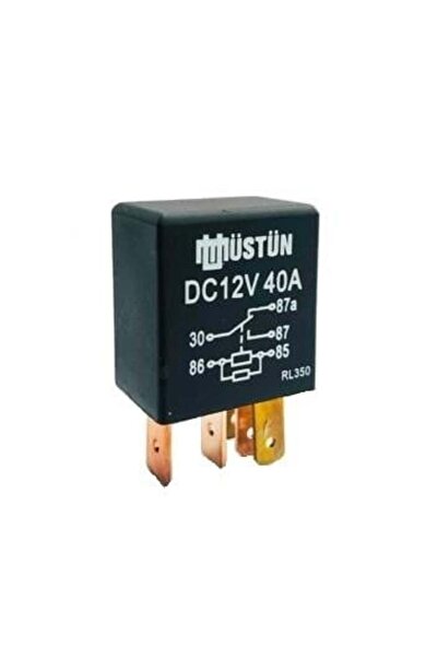 Üstün 12v Röle 5 Uçlu 40 A Mikro (ÇİFT PLATİN) (DİRENÇLİ) (30-85-86-87-87A)