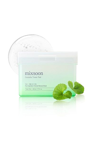 mixsoon مناديل تونر سنتيلا اسياتيكا، مهدئة ومرطبة، 120 ورقة (230 مل)